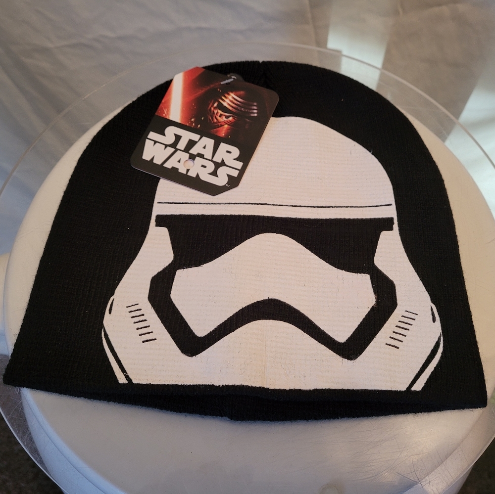 New Star Wars Black White Storm Trooper Stocking Hat Adult & Youth